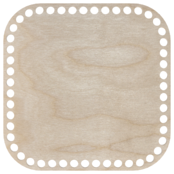 BAZA DO KOSZYKA DNO SPÓD DREWNIANY DO MAKRAMY  KWADRAT 20X20 CM