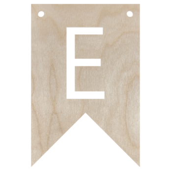 DREWNIANY PROPORCZYK GIRLANDA DO POKOJU DZIECKA LITERKA DO POWIESZENIA E