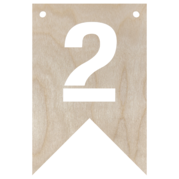 DREWNIANY PROPORCZYK GIRLANDA DO POKOJU DZIECKA CYFERKA DO POWIESZENIA 2