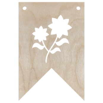 DREWNIANY PROPORCZYK GIRLANDA DO POKOJU DZIECKA DO POWIESZENIA SŁONECZNIKI