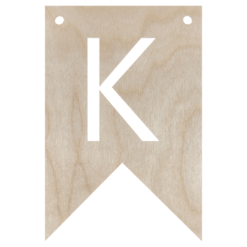 DREWNIANY PROPORCZYK GIRLANDA DO POKOJU DZIECKA LITERKA DO POWIESZENIA K