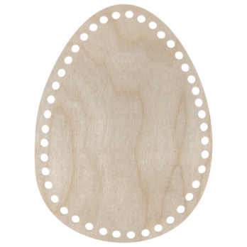 BAZA DO KOSZYKA DNO SPÓD DREWNIANY DO MAKRAMY JAJKO 17,5X24 CM