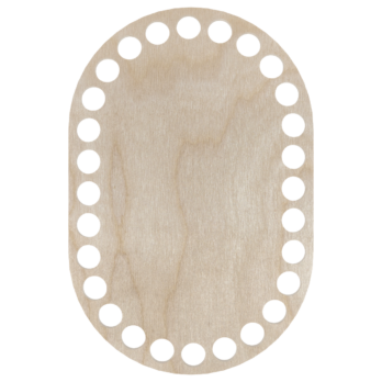 BAZA DO KOSZYKA DNO SPÓD DREWNIANY DO MAKRAMY SZYDEŁKOWANIA OWAL 10X15 CM