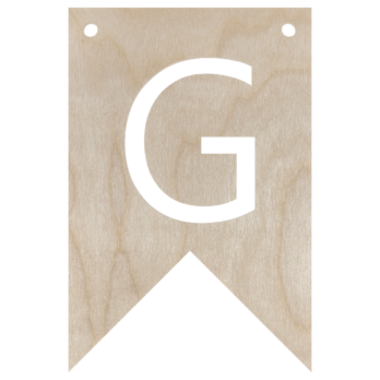 DREWNIANY PROPORCZYK GIRLANDA DO POKOJU DZIECKA LITERKA DO POWIESZENIA G