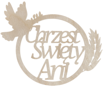 OBRĘCZ CHRZEST ŚWIĘTY GOŁĄB 29 CM DOWOLNY NAPIS IMIĘ PERSONALIZOWANE