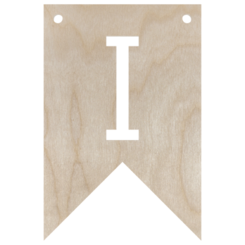 DREWNIANY PROPORCZYK GIRLANDA DO POKOJU DZIECKA LITERKA DO POWIESZENIA I