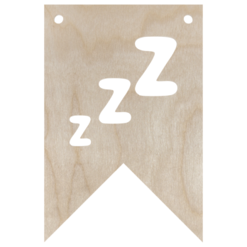 DREWNIANY PROPORCZYK GIRLANDA DO POKOJU DZIECKA DO POWIESZENIA ZZZ SEN