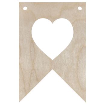DREWNIANY PROPORCZYK GIRLANDA DO POKOJU DZIECKA DO POWIESZENIA SERCE
