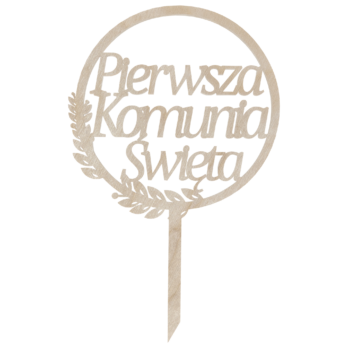 TOPPER PIERWSZA KOMUNIA ŚWIĘTA MINI WIANEK DO TORTU DO KWIATÓW DEKORACJA