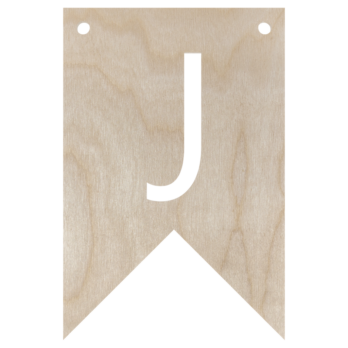 DREWNIANY PROPORCZYK GIRLANDA DO POKOJU DZIECKA LITERKA DO POWIESZENIA J