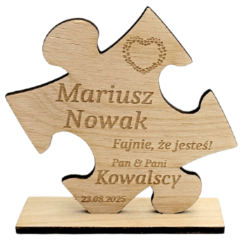 DREWNIANA WINIETKA ŚLUB WESELE PODZIĘKOWANIE DLA GOŚCI 2W1 PUZZEL DO WYBORU