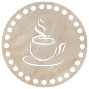 BAZA DO KOSZYKA DNO SPÓD DREWNIANY DO MAKRAMY KOŁO FILIŻANKA 15X15 CM