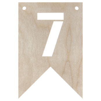 DREWNIANY PROPORCZYK GIRLANDA DO POKOJU DZIECKA CYFERKA DO POWIESZENIA 7