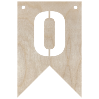 DREWNIANY PROPORCZYK GIRLANDA DO POKOJU DZIECKA CYFERKA DO POWIESZENIA 0