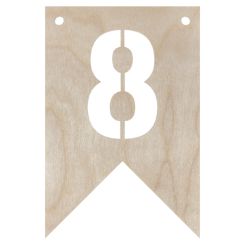 DREWNIANY PROPORCZYK GIRLANDA DO POKOJU DZIECKA CYFERKA DO POWIESZENIA 8