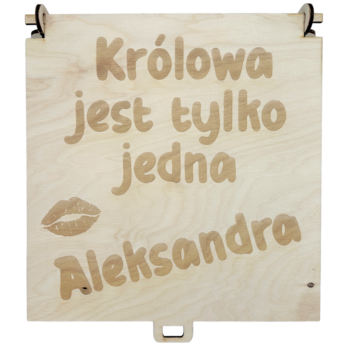 DREWNIANE PUDEŁKO NA PREZENT DOWOLNY GRAWER PERSONALIZOWANE UPOMINEK