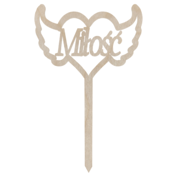 TOPPER SKRZYDŁA MIŁOŚC ŚLUB WESELE WALENTYNKI ROCZNICA DEKORACJA DO KWIATÓW