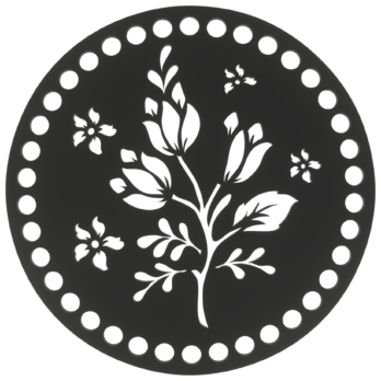 CZARNA BAZA DO KOSZYKA DNO SPÓD PŁYTA HDF DO MAKRAMY KWIAT KOŁO 18CM