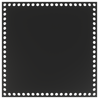 CZARNA BAZA DO KOSZYKA DNO SPÓD PŁYTA HDF DO MAKRAMY SZYDEŁKA KWADART 25CM