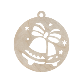 DREWNIANA BOMBKA DZWONECZKI NA CHOINKĘ OZDOBY ŚWIĄTECZNE BOŻE NARODZENIE DECOR