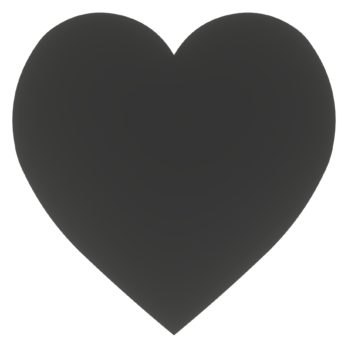 CZARNE SERCE SERDUSZKA  SERDUSZKO OZDOBA DECOUPAGE DEKORACJA ŚLUB 15 CM