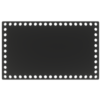 CZARNA BAZA DO KOSZYKA DNO SPÓD PŁYTA HDF DO MAKRAMY PROSTOKĄT 25X15CM