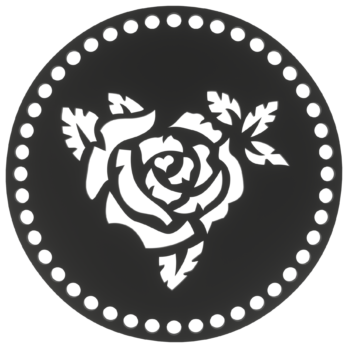 CZARNA BAZA DO KOSZYKA DNO SPÓD PŁYTA HDF DO MAKRAMY RÓŻA KOŁO 15CM