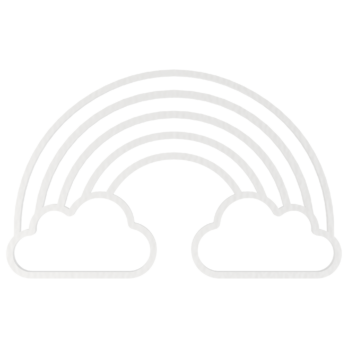 BIAŁA OBRĘCZ TĘCZA 18 CM  X 29 CM BAZA MAKRAMA ŁAPACZ SNÓW