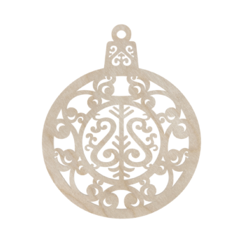 DREWNIANA BOMBKA AŻUROWA NA CHOINKĘ OZDOBY ŚWIĄTECZNE BOŻE NARODZENIE DECOR