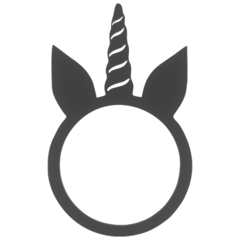 CZARNA OBRĘCZ JEDNOROŻEC RÓG 25 CM BAZA MAKRAMA ŁAPACZ SNÓW