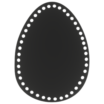 CZARNA BAZA DO KOSZYKA DNO SPÓD PŁYTA HDF DO MAKRAMY JAJKO 17,5X24CM