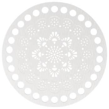 BIAŁA BAZA DO KOSZYKA DNO SPÓD PŁYTA HDF DO MAKRAMY SZNUREK AŻUR KOŁO 15CM