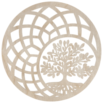 DREWNIANA OBRĘCZ DRZEWKO SZCZĘŚCIA BONSAI 24 CM BAZA MAKRAMA ŁAPACZ SNÓW