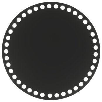 CZARNA BAZA DO KOSZYKA DNO SPÓD PŁYTA HDF DO MAKRAMY SZYDEŁKA KOŁO 17CM