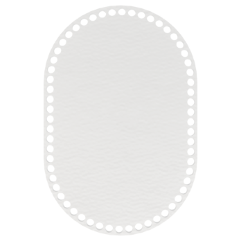 BIAŁA BAZA DO KOSZYKA DNO SPÓD PŁYTA HDF DO MAKRAMY SZYDEŁKA OWAL 20X30CM