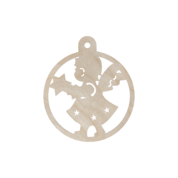 DREWNIANA BOMBKA ANIOŁEK ANIOŁ NA CHOINKĘ OZDOBY ŚWIĄTECZNE BOŻE NARODZENIE DECOR