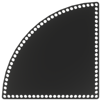 CZARNA BAZA DO KOSZYKA DNO SPÓD PŁYTA HDF DO MAKRAMY SZYDEŁKA ŁUK 30CM