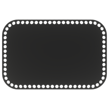 CZARNA BAZA DO KOSZYKA DNO SPÓD PŁYTA HDF DO MAKRAMY PROSTOKĄT 30X20CM