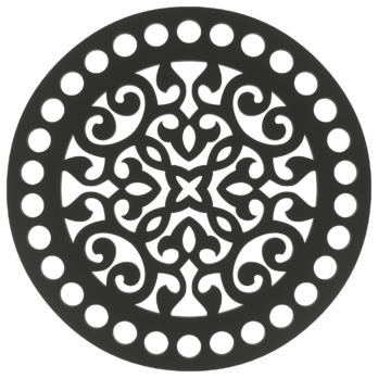 CZARNA BAZA DO KOSZYKA DNO SPÓD PŁYTA HDF DO MAKRAMY ESY FLORESY KOŁO 15CM