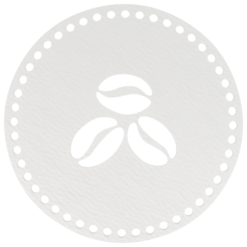 BIAŁA BAZA DO KOSZYKA DNO SPÓD PŁYTA HDF DO MAKRAMY ZIARNA KAWA KOŁO 14CM