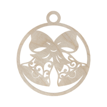 DREWNIANA BOMBKA DZWONEK NA CHOINKĘ OZDOBY ŚWIĄTECZNE BOŻE NARODZENIE DECOR