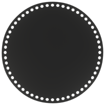 CZARNA BAZA DO KOSZYKA DNO SPÓD PŁYTA HDF DO MAKRAMY SZYDEŁKA KOŁO 25CM