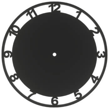 CZARNA TARCZ TARCZA ZEGARA PŁYTA HDF DECOUPAGE ZEGAR ŚCIENNY DEKOR OZDOBA