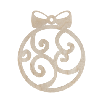 DREWNIANA BOMBKA KOKARDKA KOKARDA NA CHOINKĘ OZDOBY ŚWIĄTECZNE BOŻE NARODZENIE DECOR