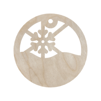 DREWNIANA BOMBKA ŚNIEŻYNKA NA CHOINKĘ OZDOBY ŚWIĄTECZNE BOŻE NARODZENIE DECOR