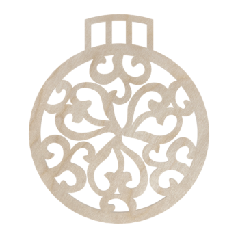 DREWNIANA BOMBKA AŻUROWA SERCE NA CHOINKĘ OZDOBY ŚWIĄTECZNE BOŻE NARODZENIE DECOR