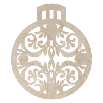 DREWNIANA BOMBKA AŻUROWA NA CHOINKĘ OZDOBY ŚWIĄTECZNE BOŻE NARODZENIE DECOR
