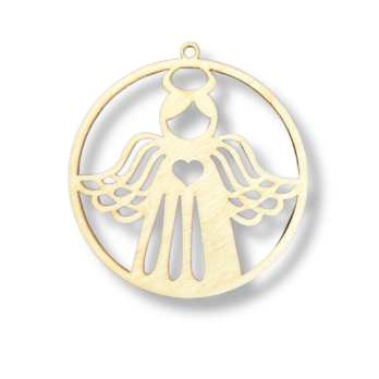 DREWNIANA BOMBKA ANIOŁEK ANIOŁ NA CHOINKĘ OZDOBY ŚWIĄTECZNE BOŻE NARODZENIE DECOR