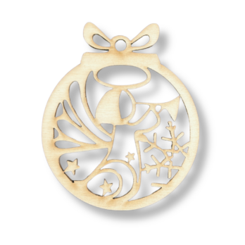 DREWNIANA BOMBKA ANIOŁ ANIOŁEK NA CHOINKĘ OZDOBY ŚWIĄTECZNE BOŻE NARODZENIE DECOR