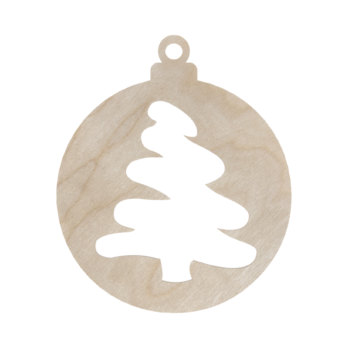 DREWNIANA BOMBKA CHOINKA NA CHOINKĘ OZDOBY ŚWIĄTECZNE BOŻE NARODZENIE DECOR